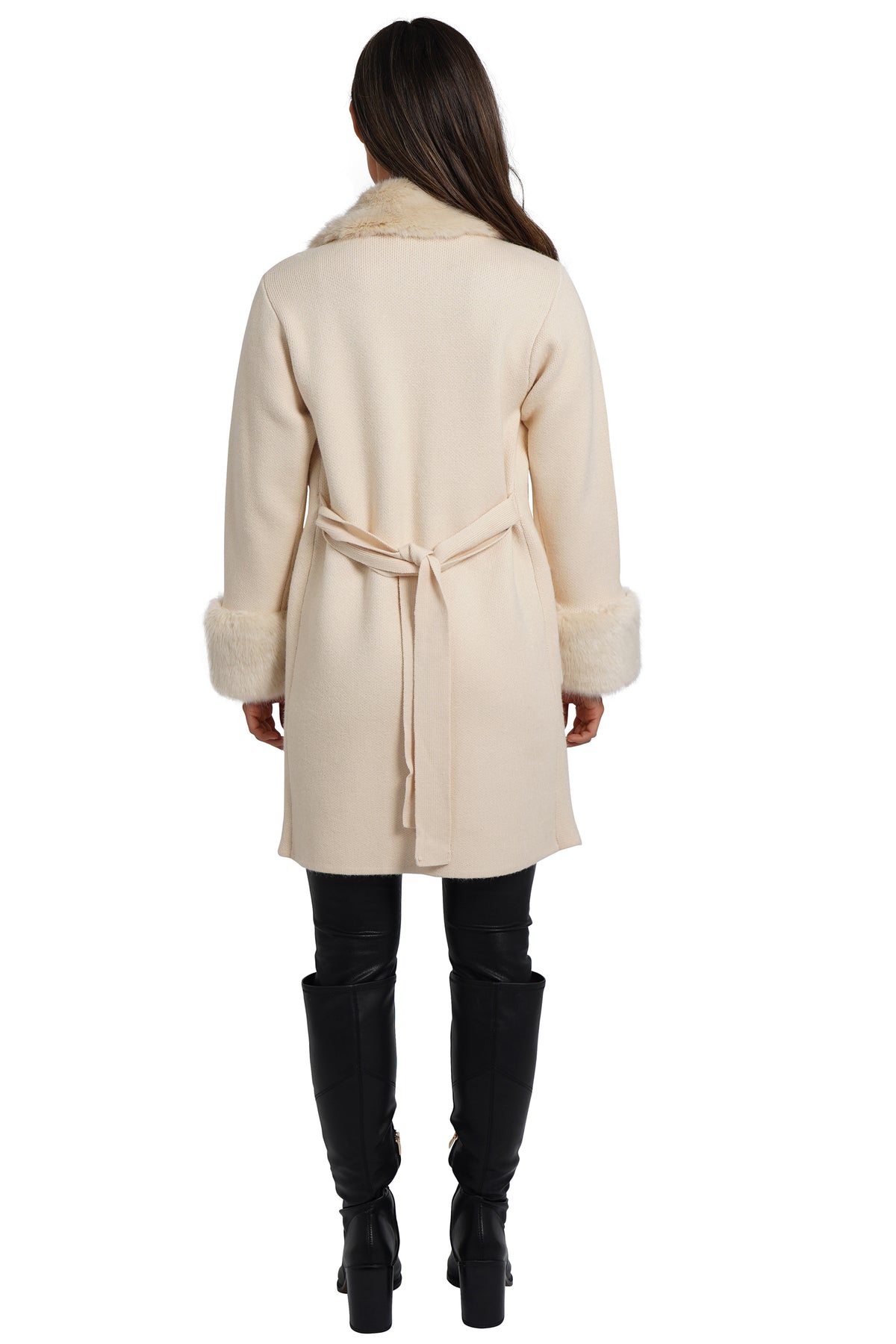 Love Token Shannon Cardigan with Faux Fur Collar 4