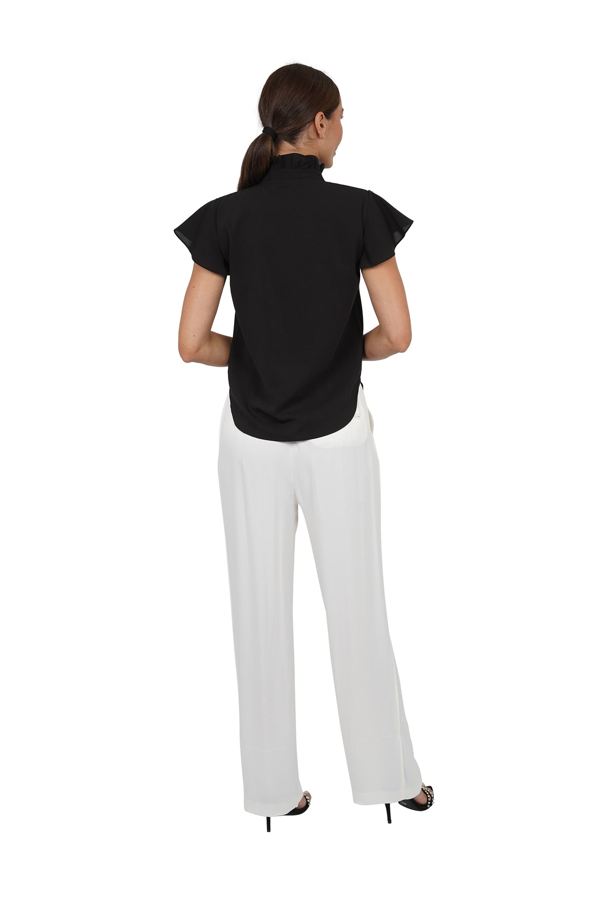 Trixie Cascade Ruffled Sleeve Blouse