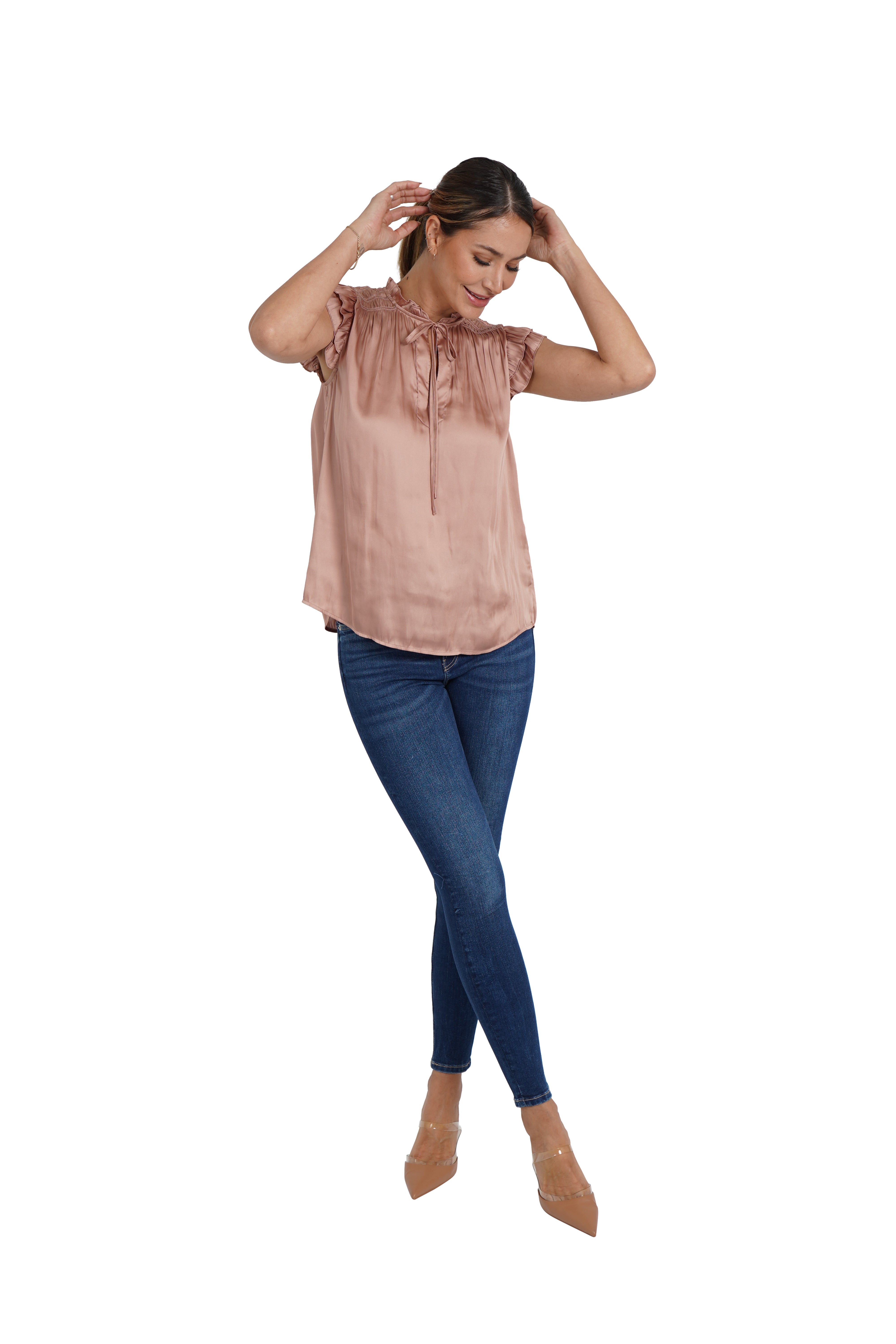 Agatha Ruffle Sleeve Top