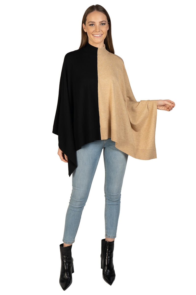 Love Token Two-Toned Poncho 3