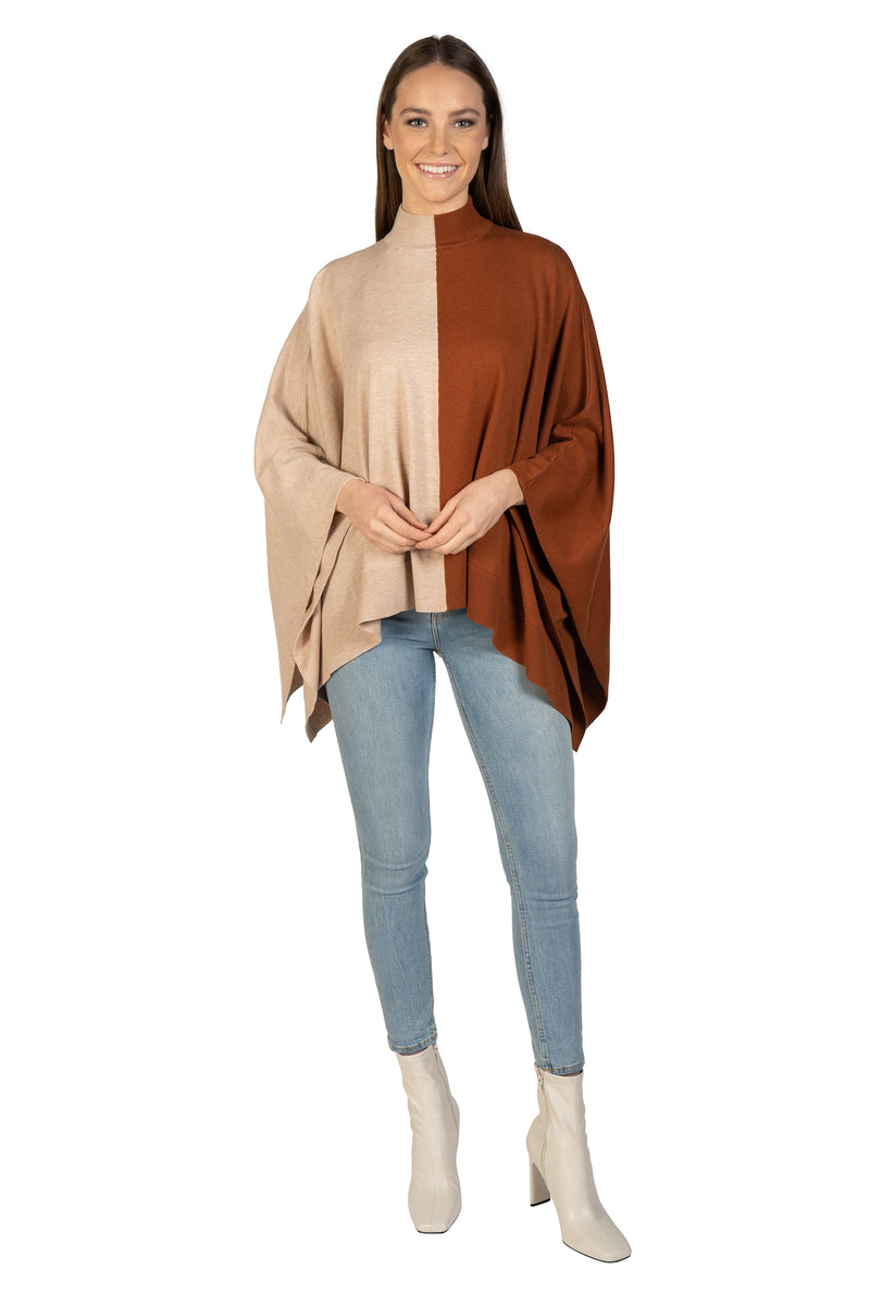 Love Token Two-Toned Poncho 6