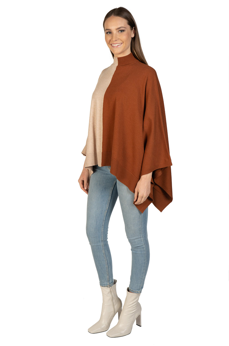 Love Token Two-Toned Poncho 7