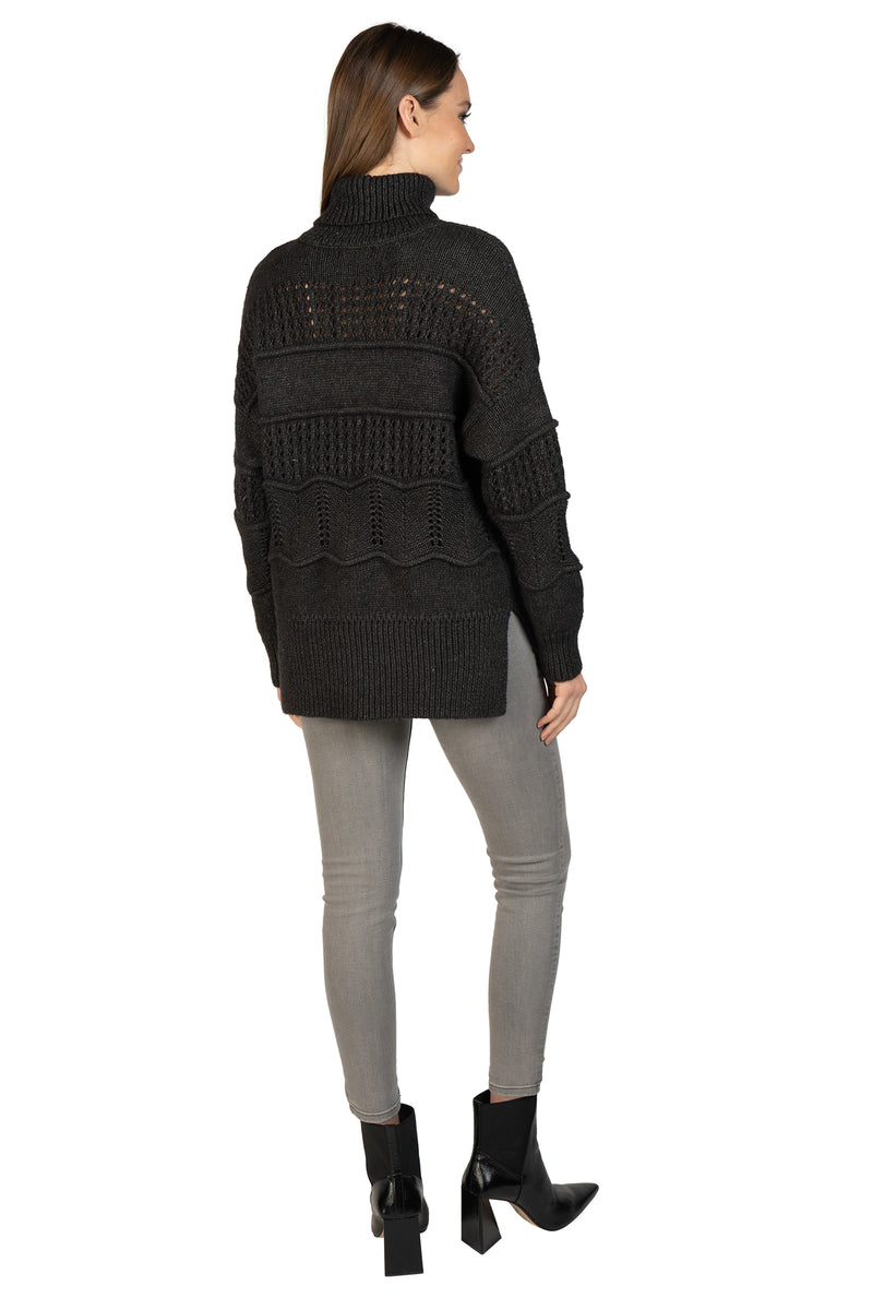 Love Token Cable Knit Turtleneck Pullover 4
