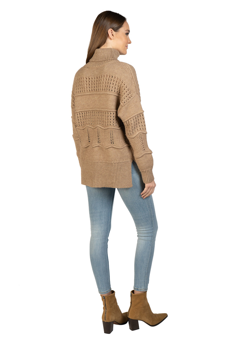 Love Token Cable Knit Turtleneck Pullover 9