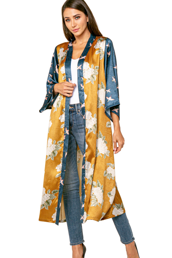 Love Token Chance Floral Open Kimono Robe 1