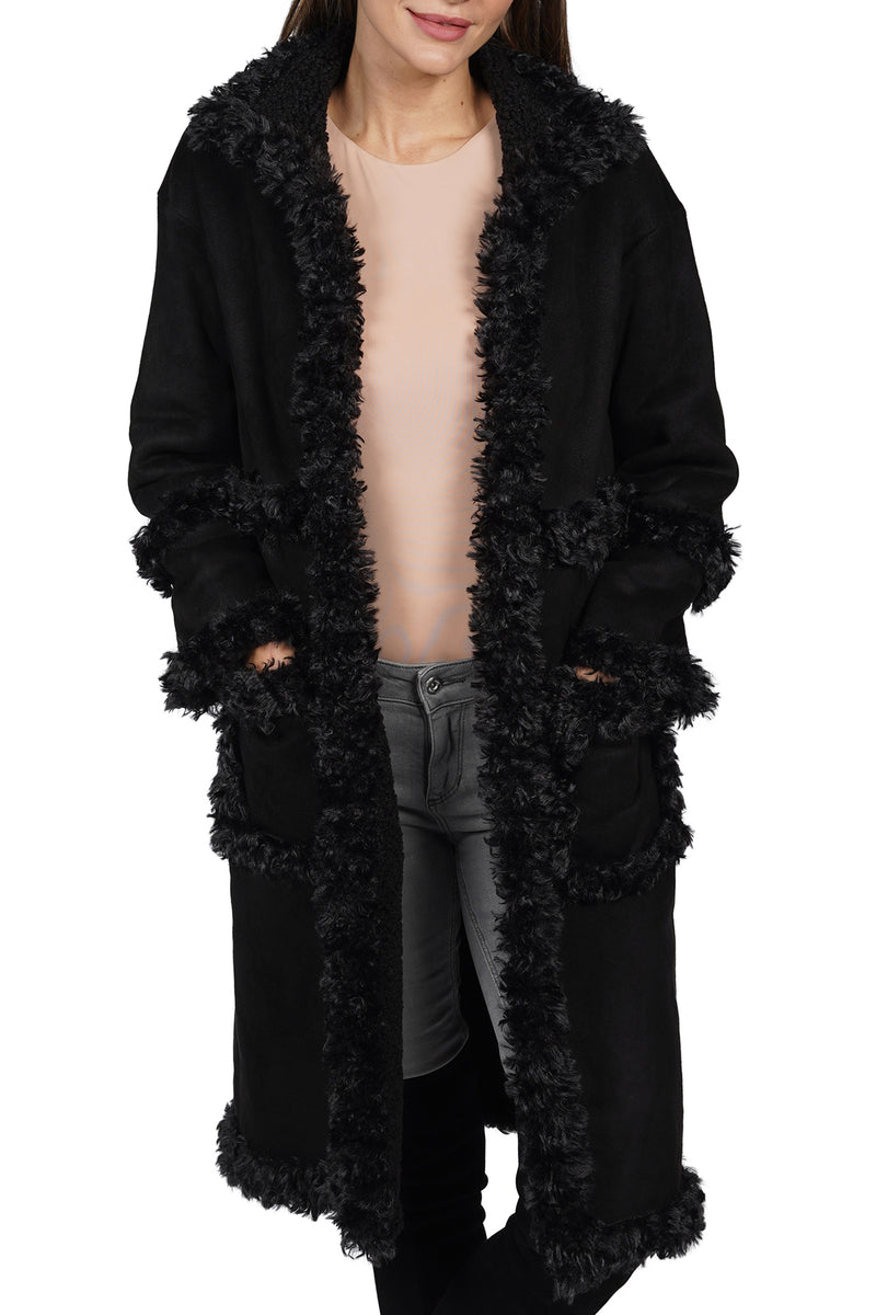 Love Token Pamela Shearling Faux Fur Coat 5