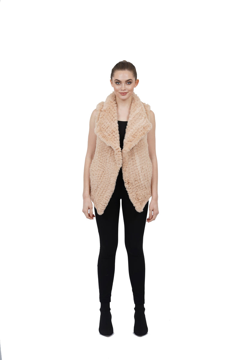 Amy Faux Fur Ultra Plush Texture Vest-3