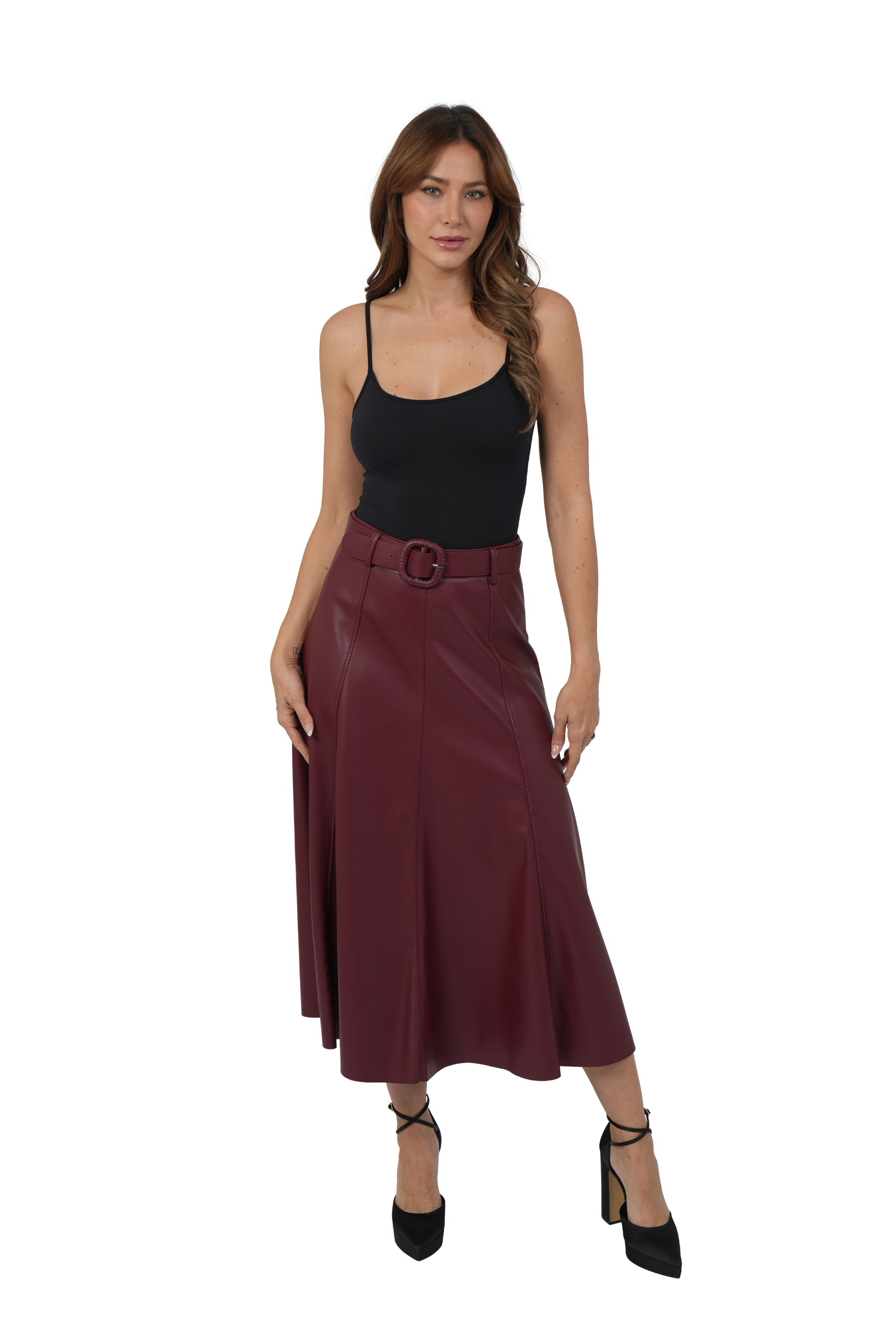 MERCEDES PU SKIRT