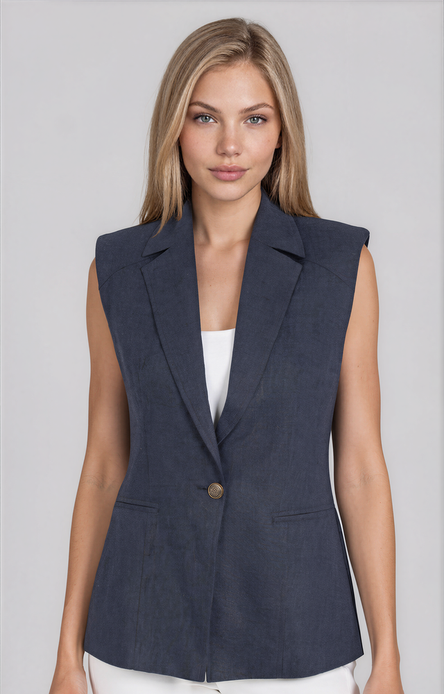 Polly Linen Blend Vest