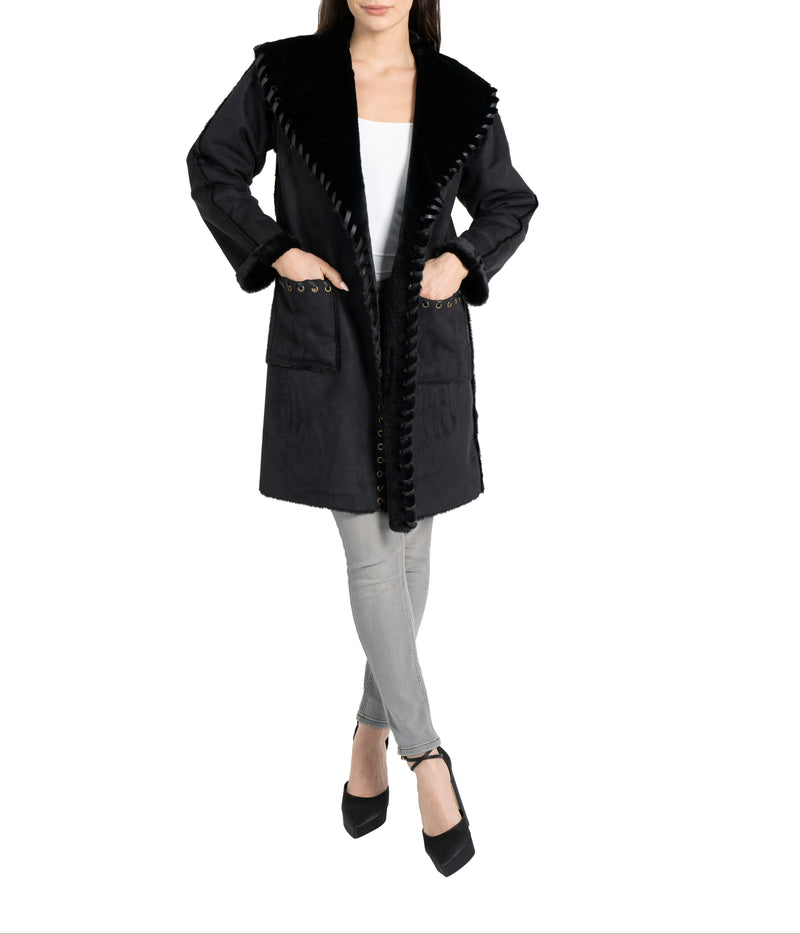 Talita Faux Suede/Fur Coat