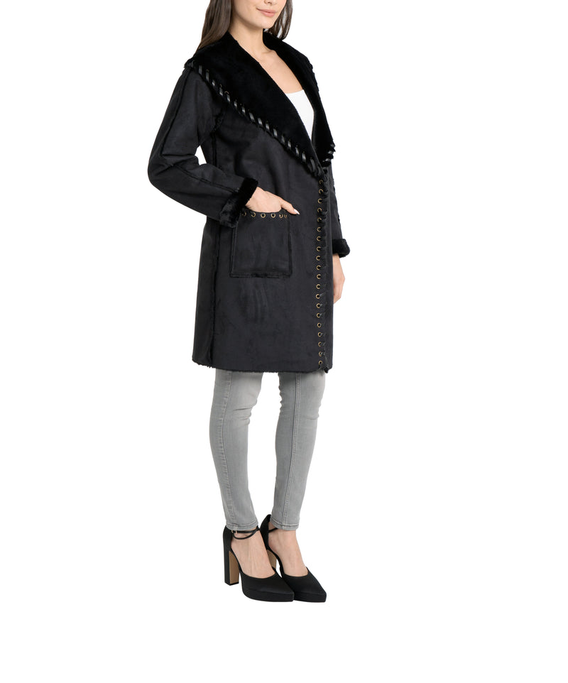 Talita Faux Suede/Fur Coat
