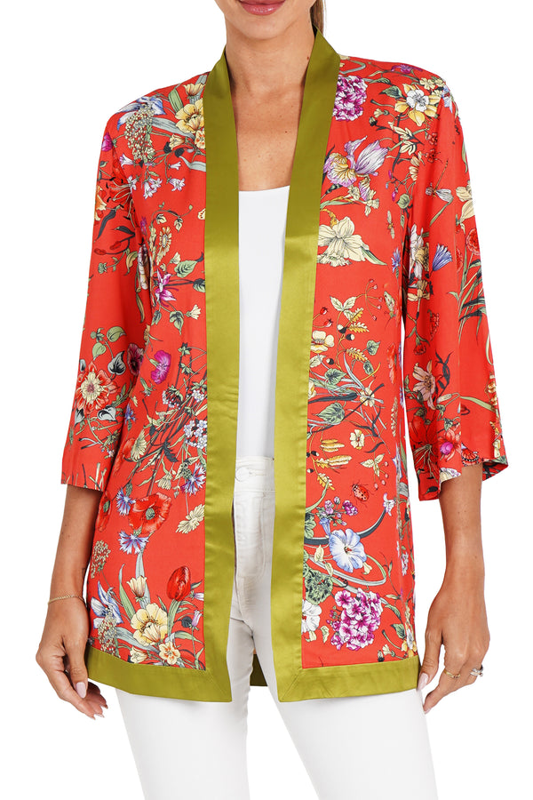 Thomas Floral Open Front Kimono