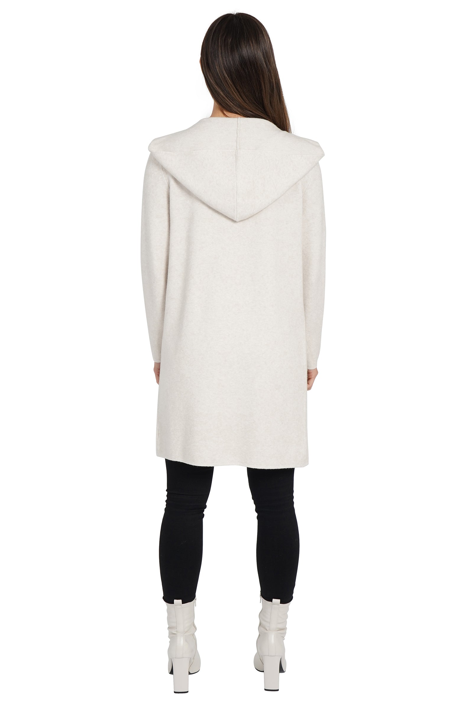 【U LAN】Poning Wrap Hooded Cardigan Coatigan, long knitted cardigan, hooded coatigan | Clanarans