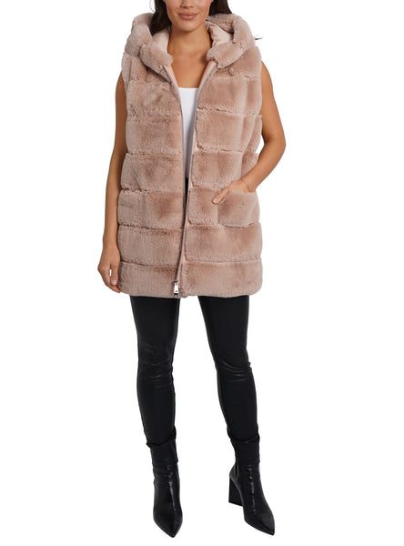 Gilet En Fausse Fourrure Love Token - Couleur Bordeaux - Taille M - Neuf Avec étiquettes