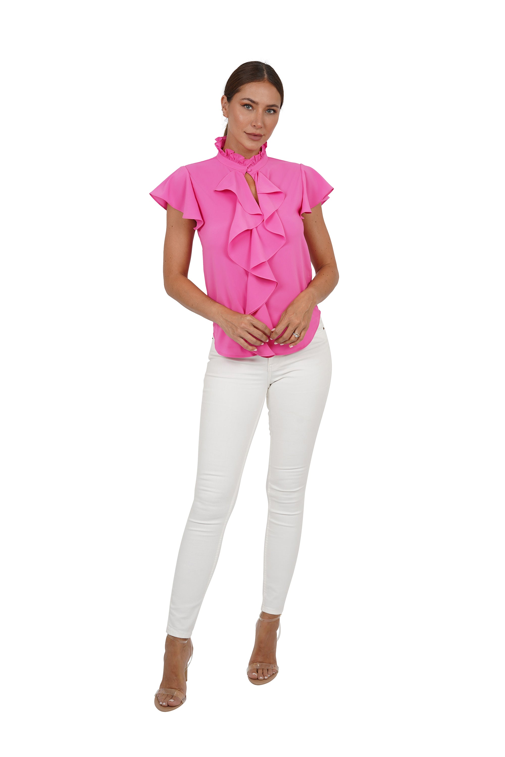 Trixie Cascade Ruffled Sleeve Blouse