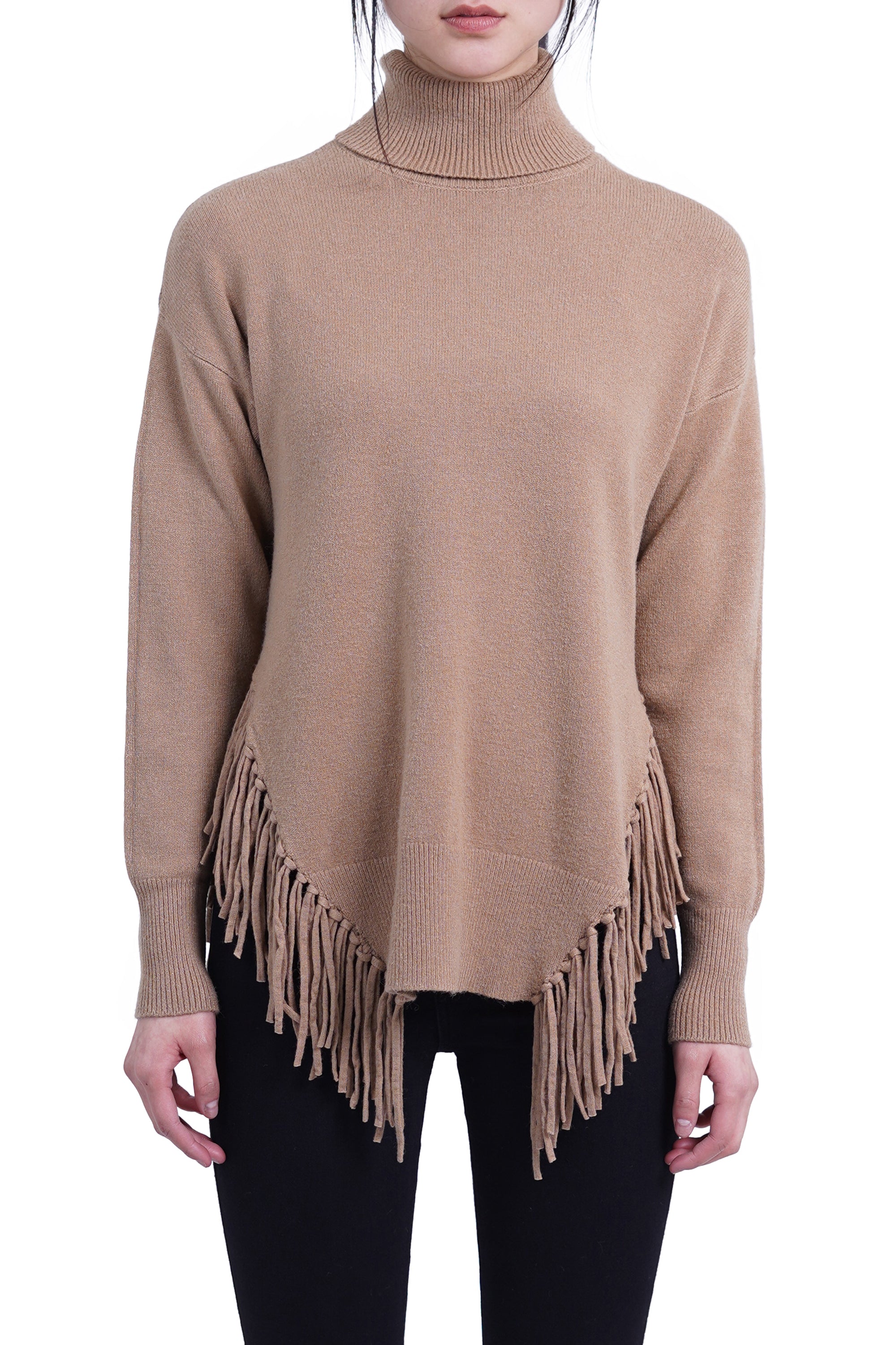 Fringe Turtleneck Sweater - Love Token