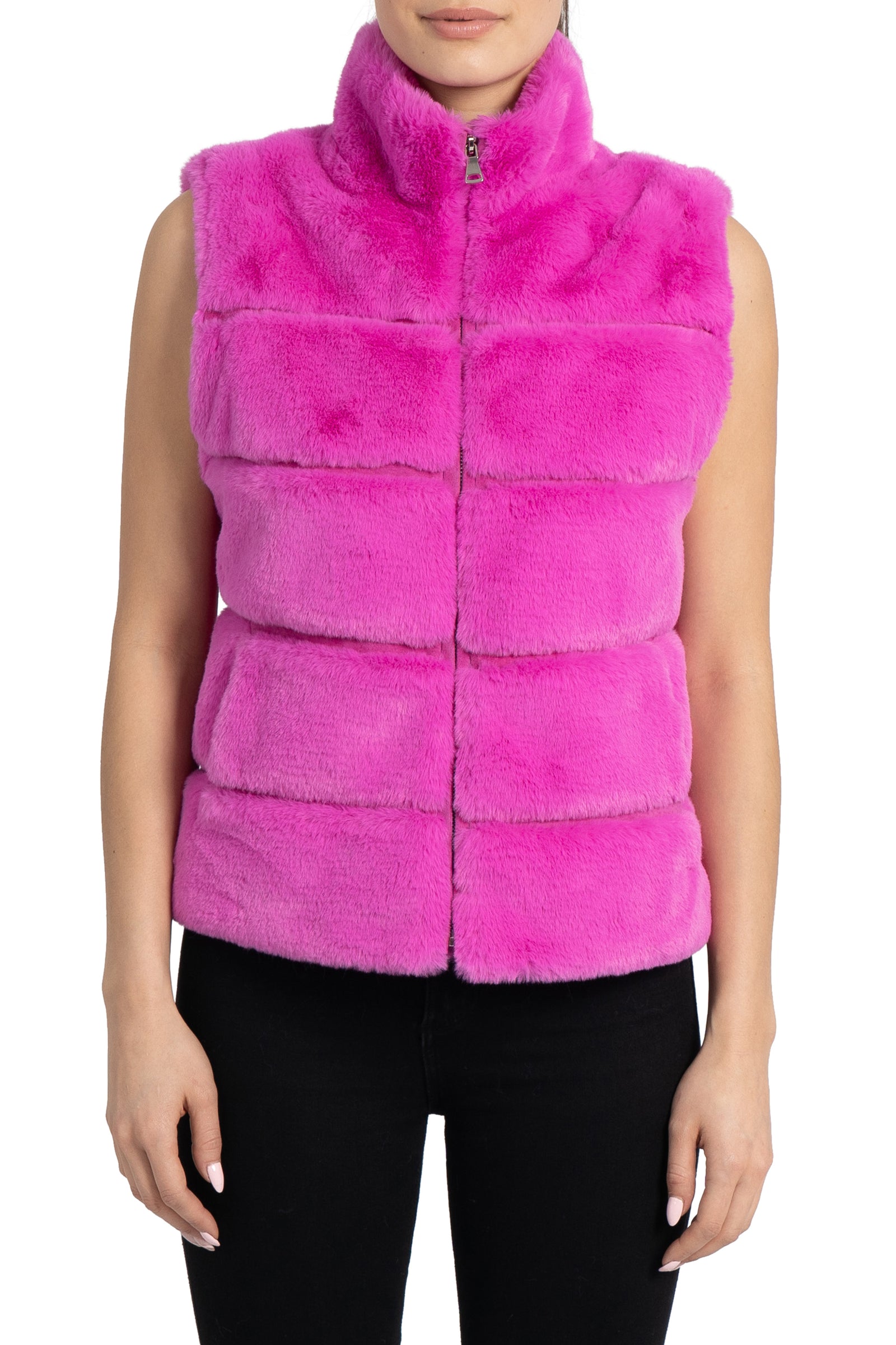 Love Token Vince Faux Fur Vest – Love Token US