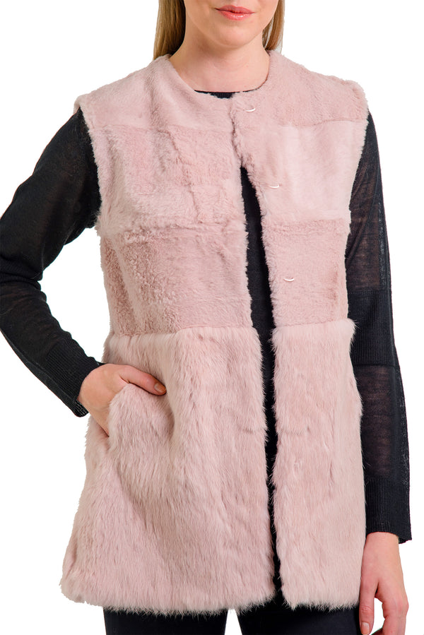 Stacy Genuine Real Rabbit Fur Vest