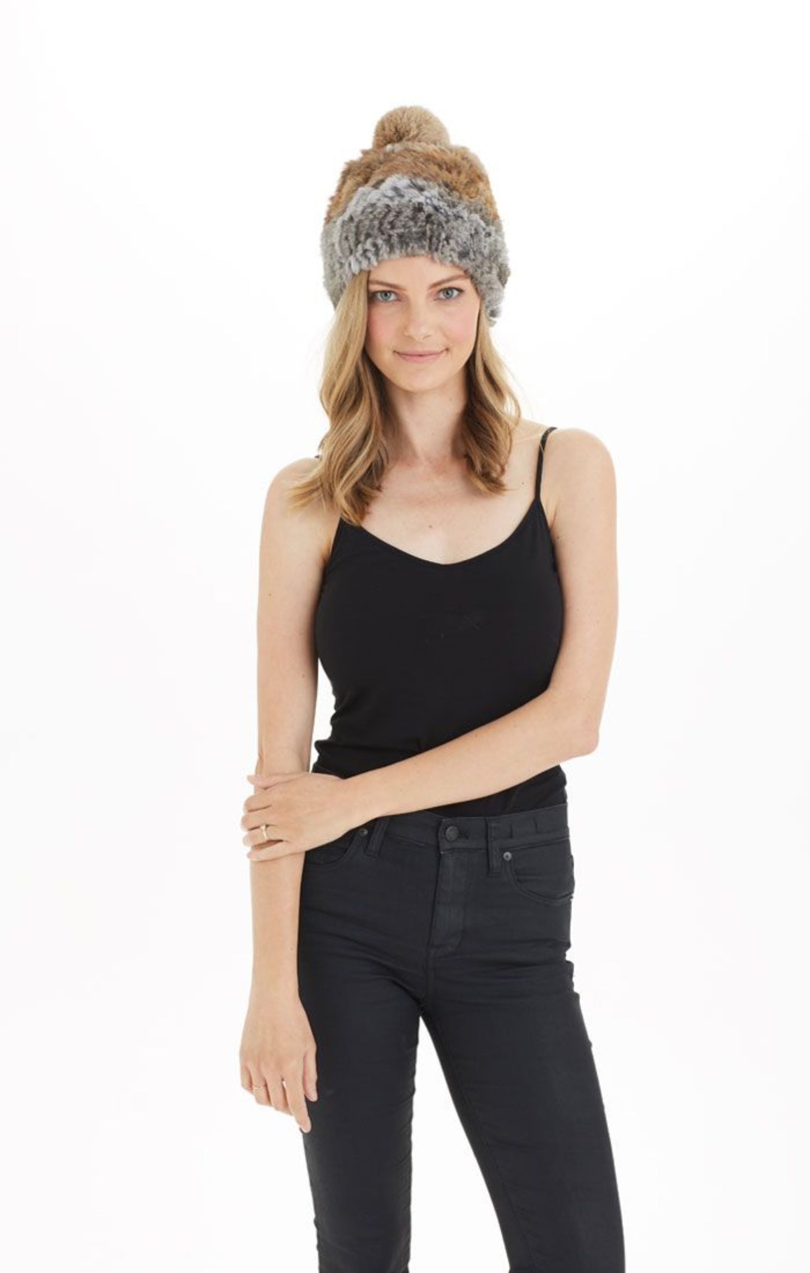 Real Rabbit Fur Plush Winter Hat - Love Token – Love Token US display picture 3