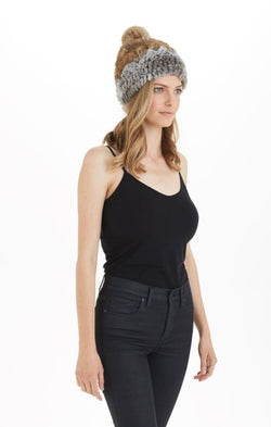 Genuine Real Rabbit Fur Plush Winter Hat