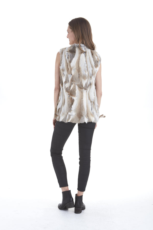 Savannah Fur Vest with Side Ties | Love Token US