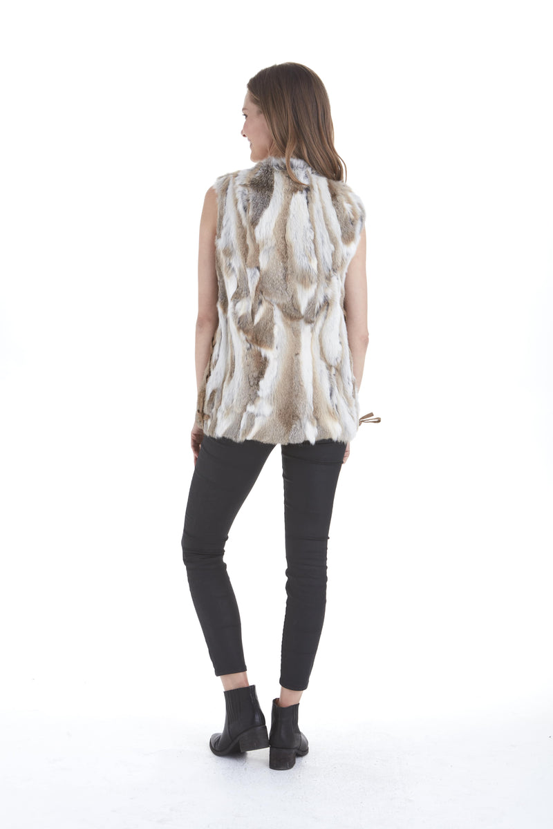 Savannah Fur Vest with Side Ties | Love Token US