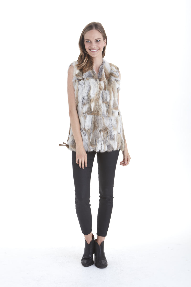 Savannah Fur Vest with Side Ties | Love Token US