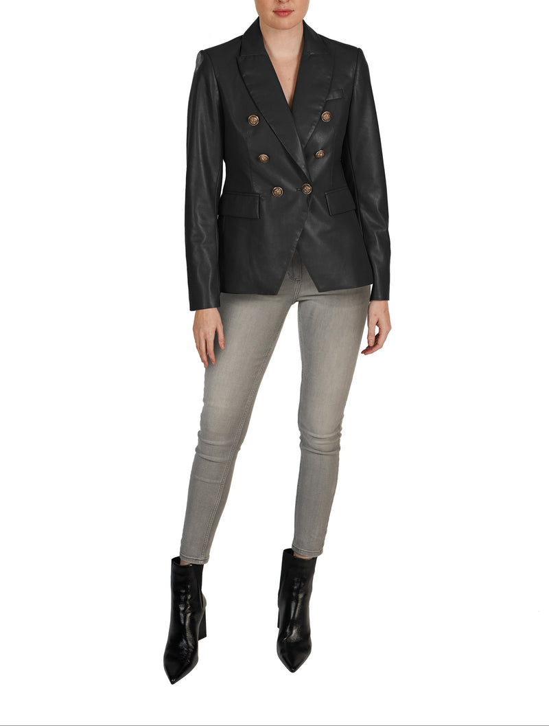 Pleather Blazer