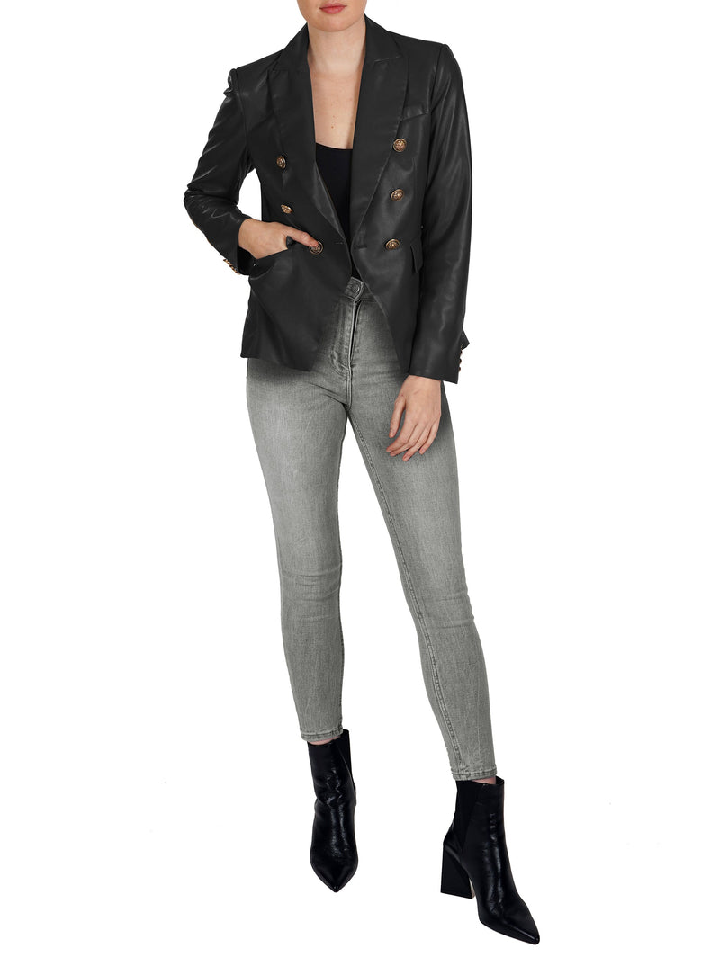 Pleather Blazer
