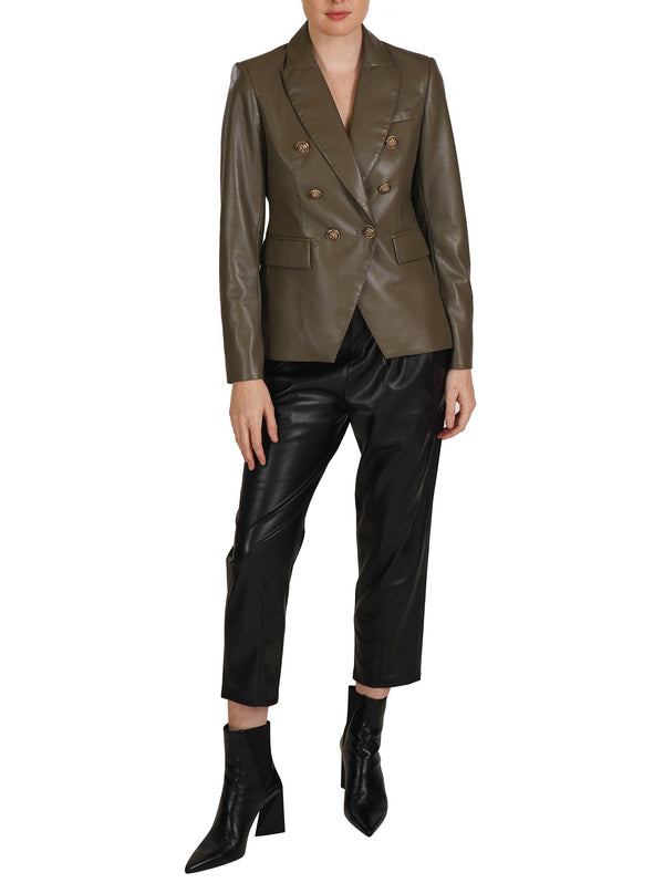Pleather Blazer