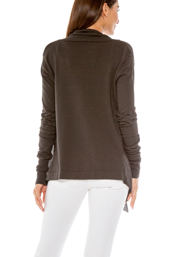 Love Token Eli Side Sheer Open Knit Cardigan 2