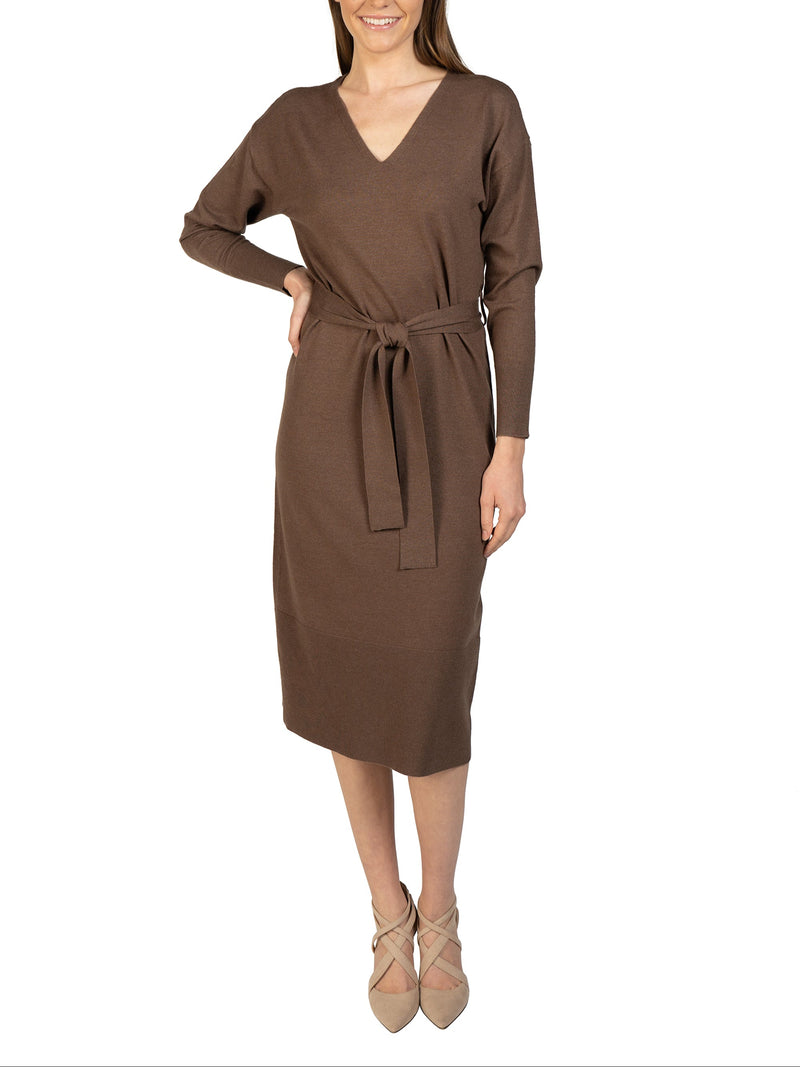Love Token Knit Sweater Dress with Tie Sash 6