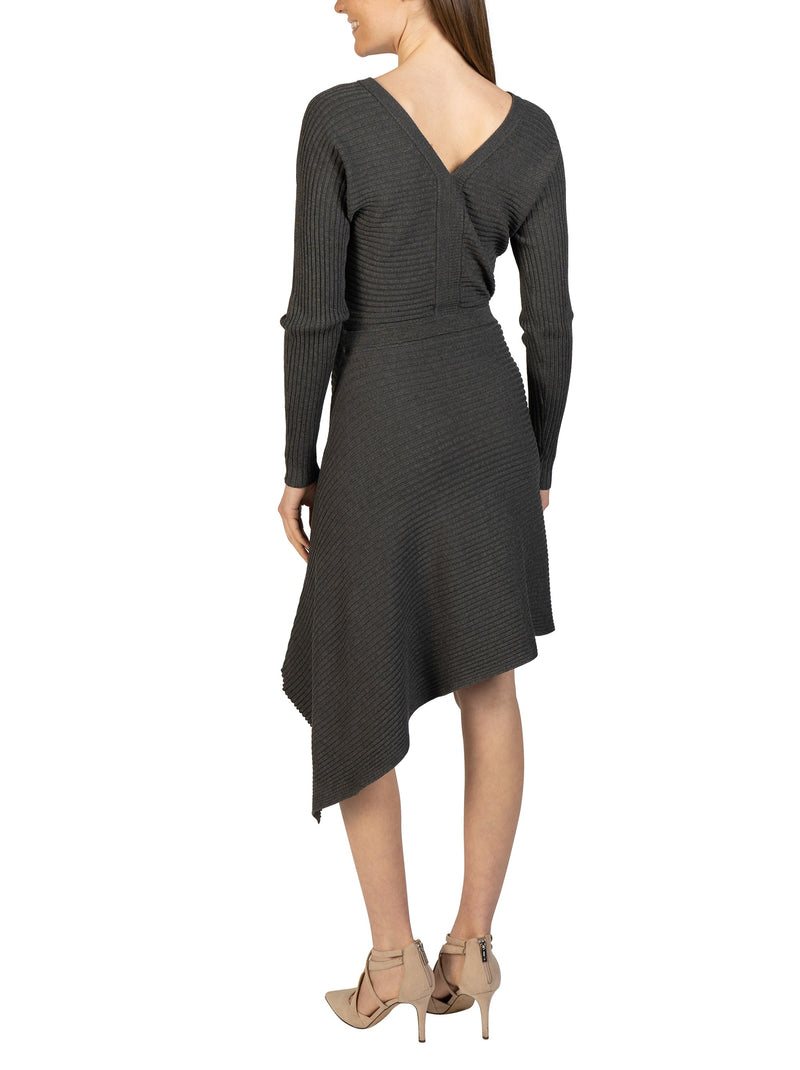 Asymmetrical Knit Sweater Dress-10