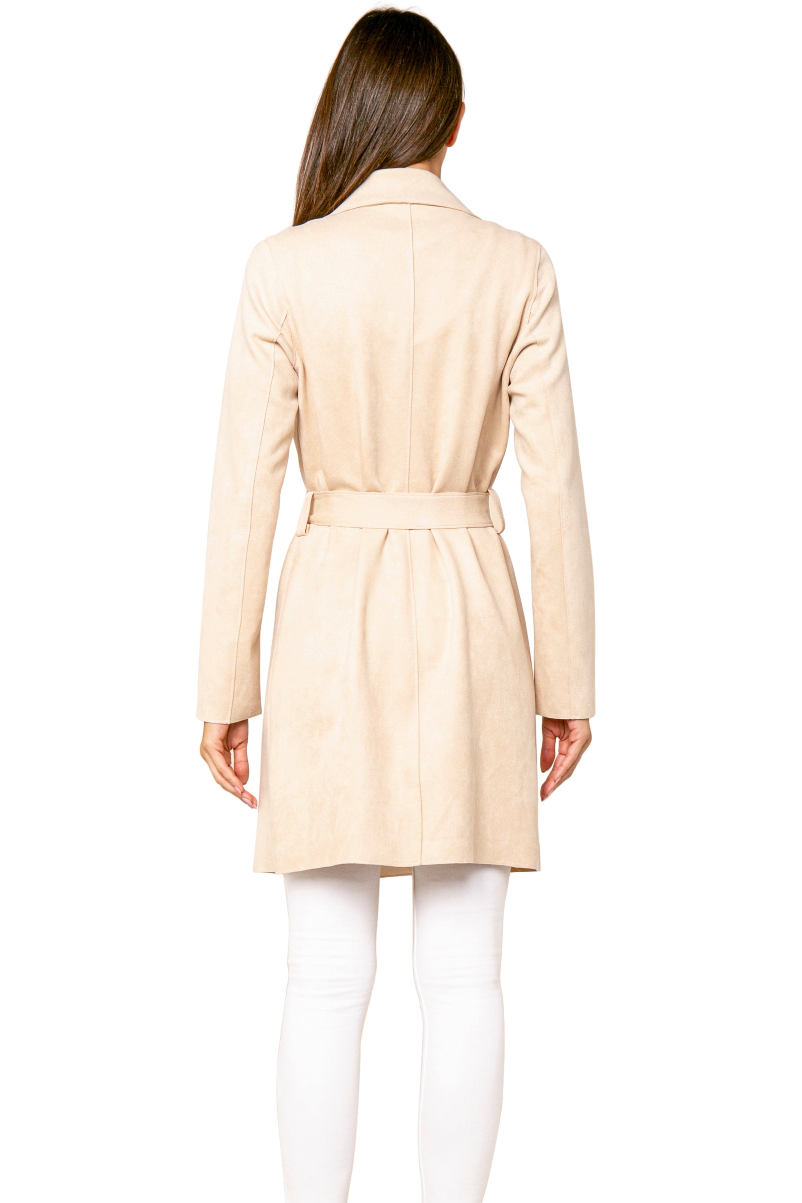 70% OFF on Everson Twill Suede LiteTrench Coat – Love Token US