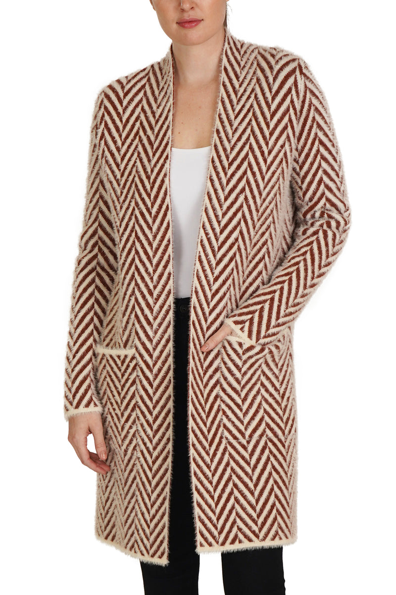 Laurell Chevron Print Cardigan