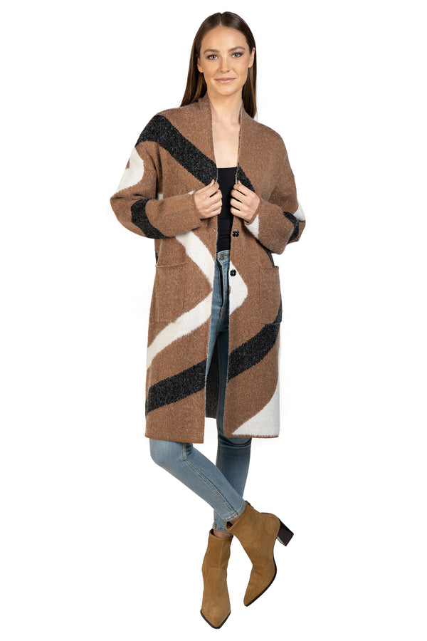 Asymmetrical Line Cardigan