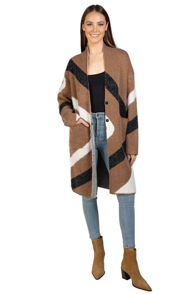Asymmetrical Line Cardigan