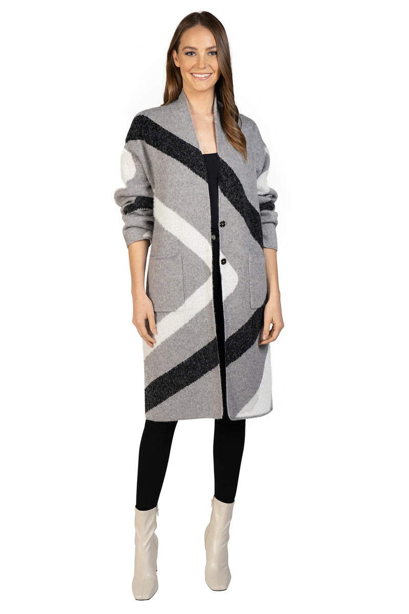 Asymmetrical Line Cardigan