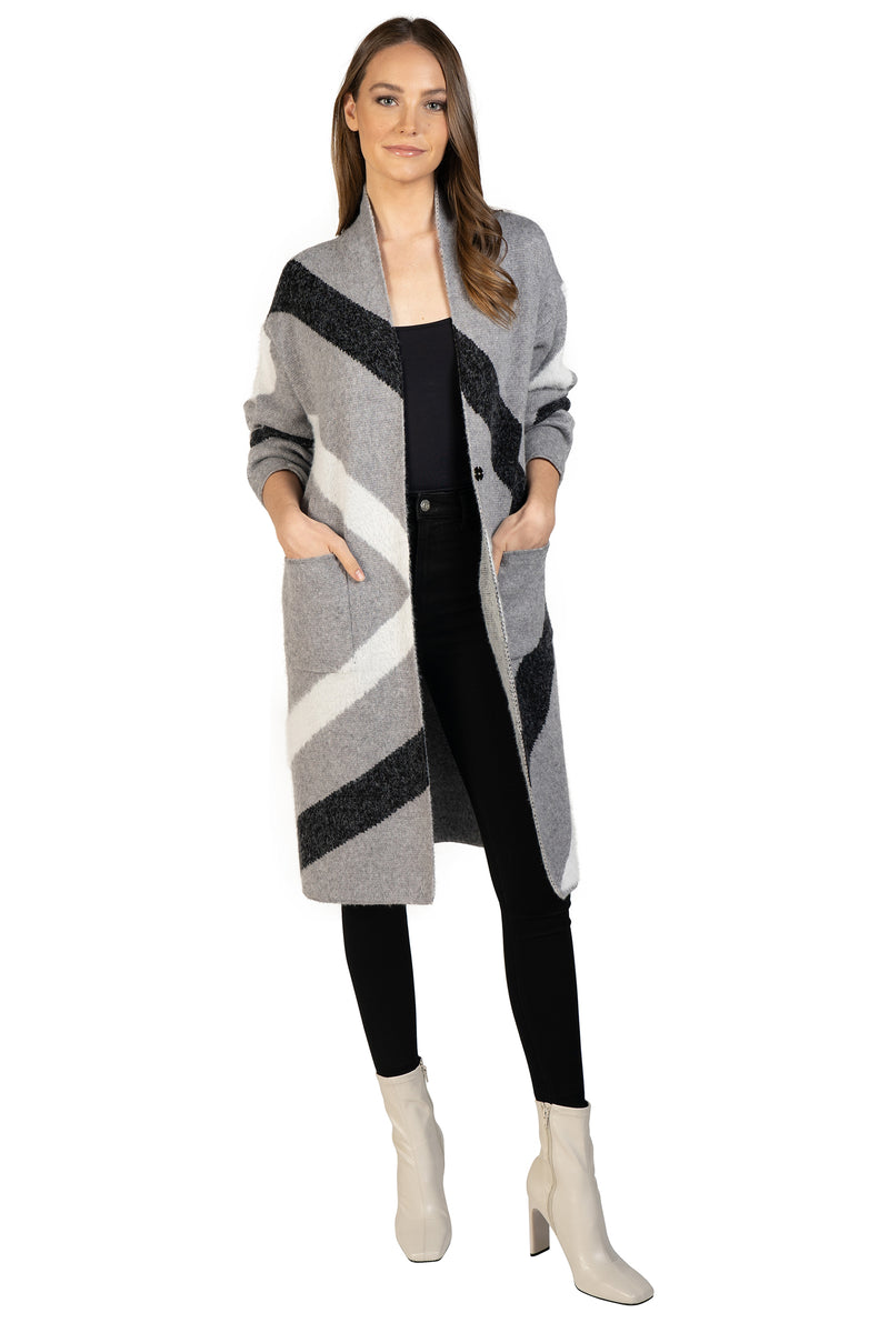Asymmetrical Line Cardigan