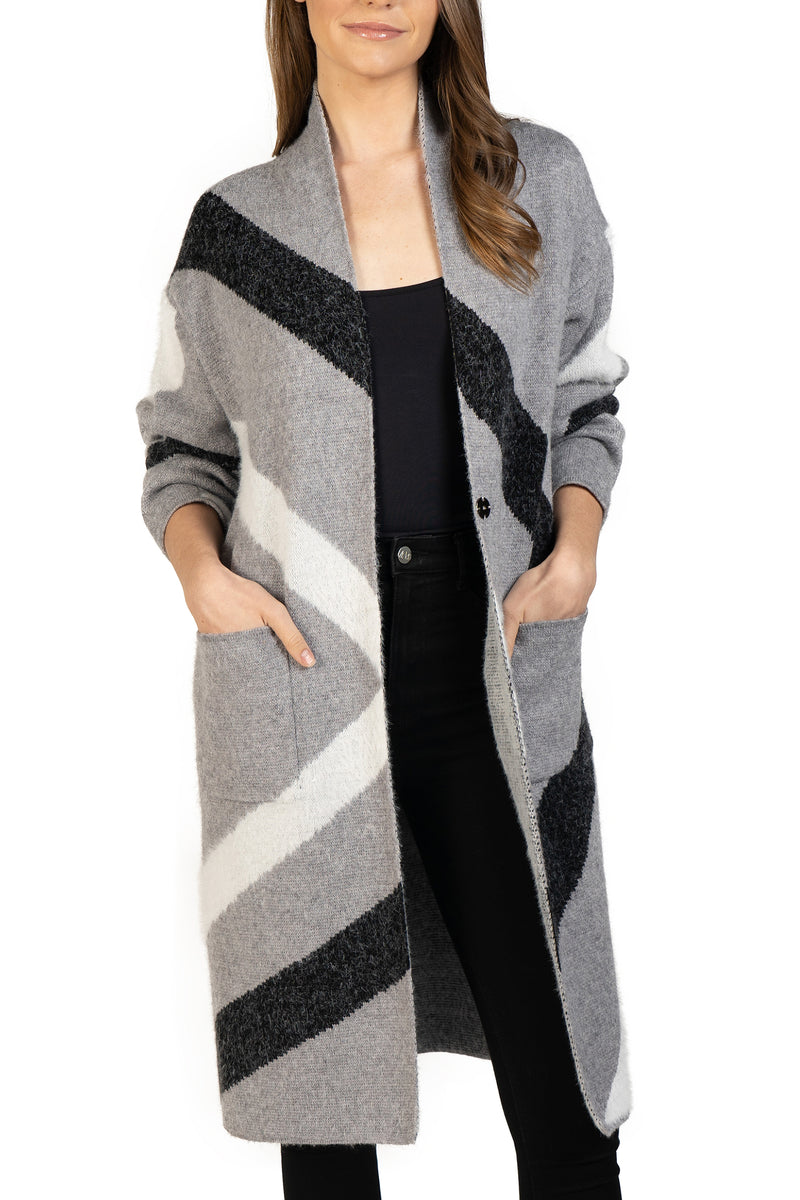 Asymmetrical Line Cardigan