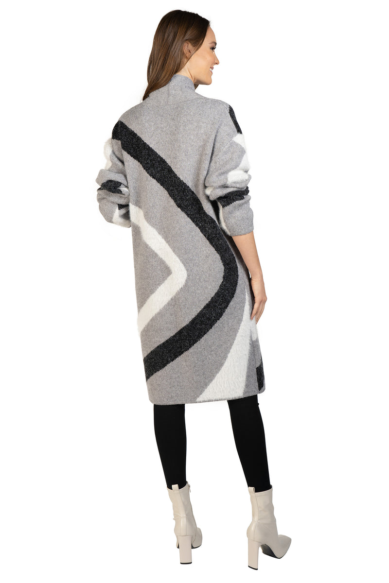 Asymmetrical Line Cardigan