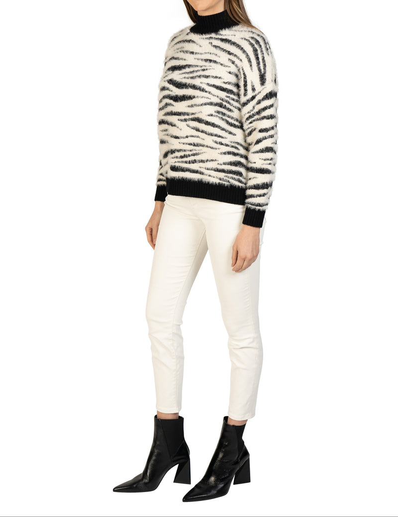 Zebra Fuzzy Pullover