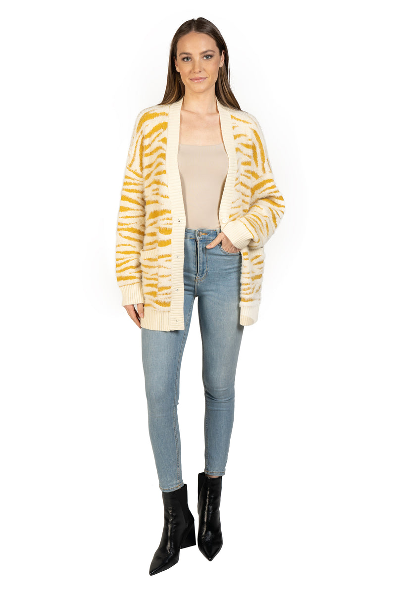 Zebra Fuzzy Cardigan