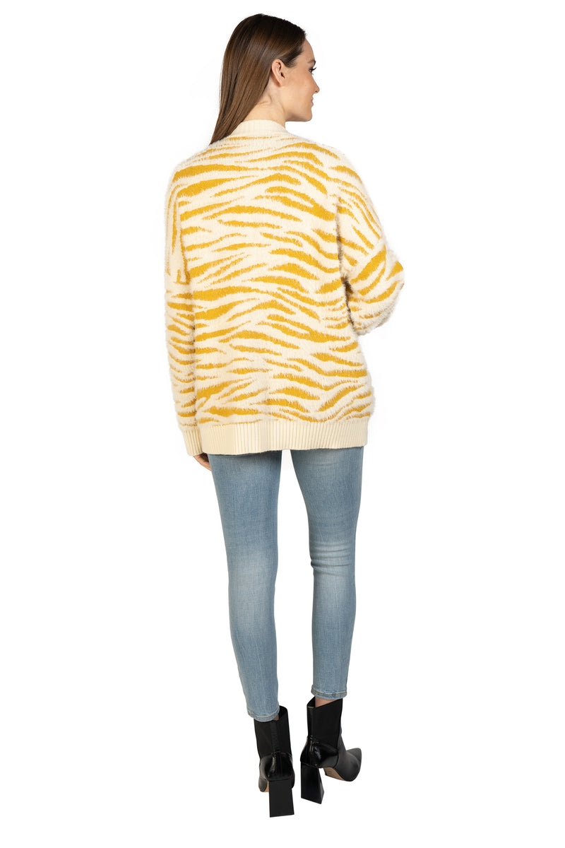 Zebra Fuzzy Cardigan