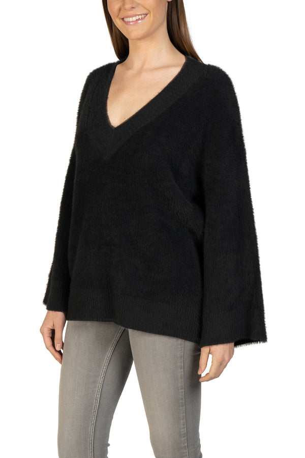 Bell Sleeve Fuzzy Pullover