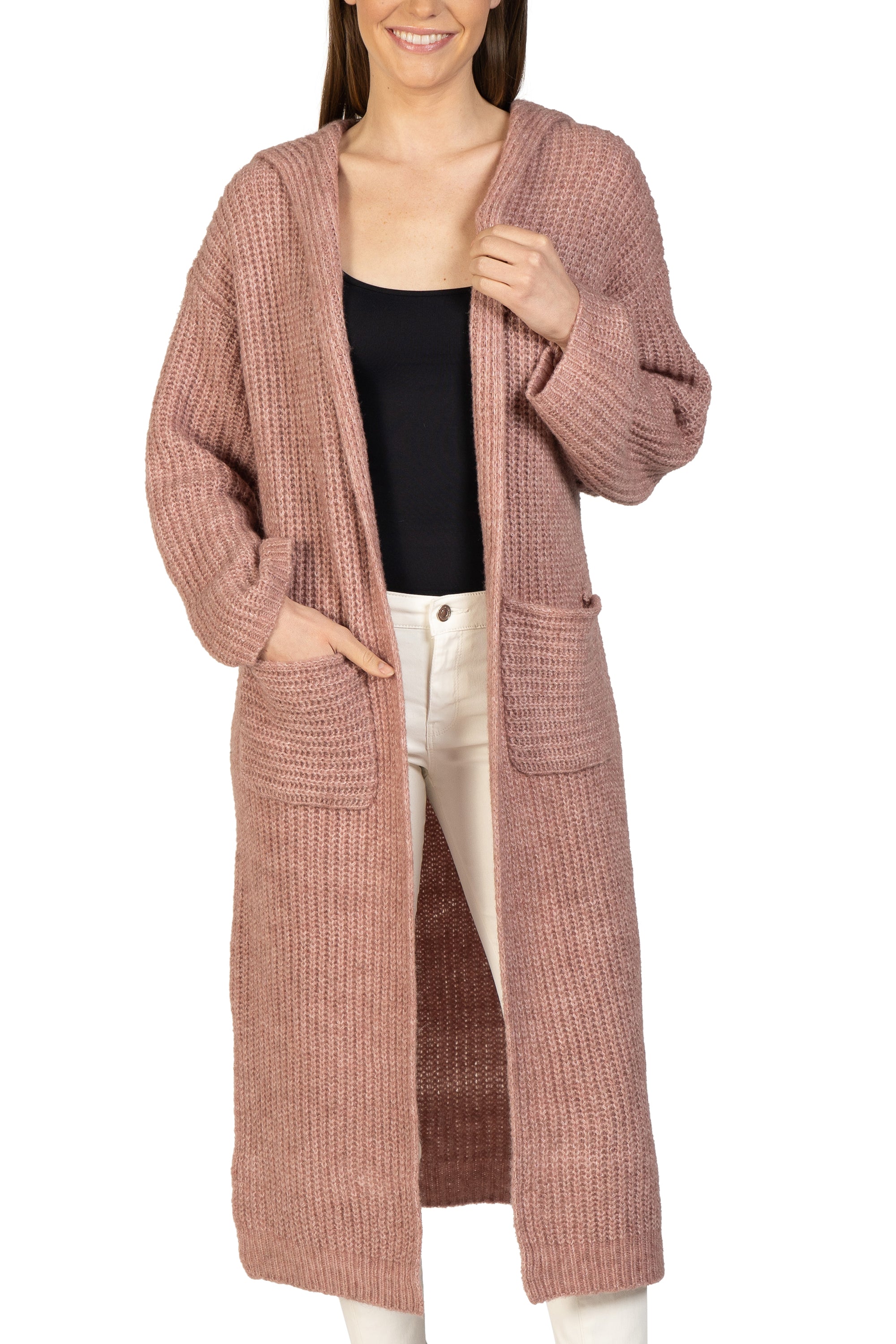 Love Token Women's Long Hooded Cardigan