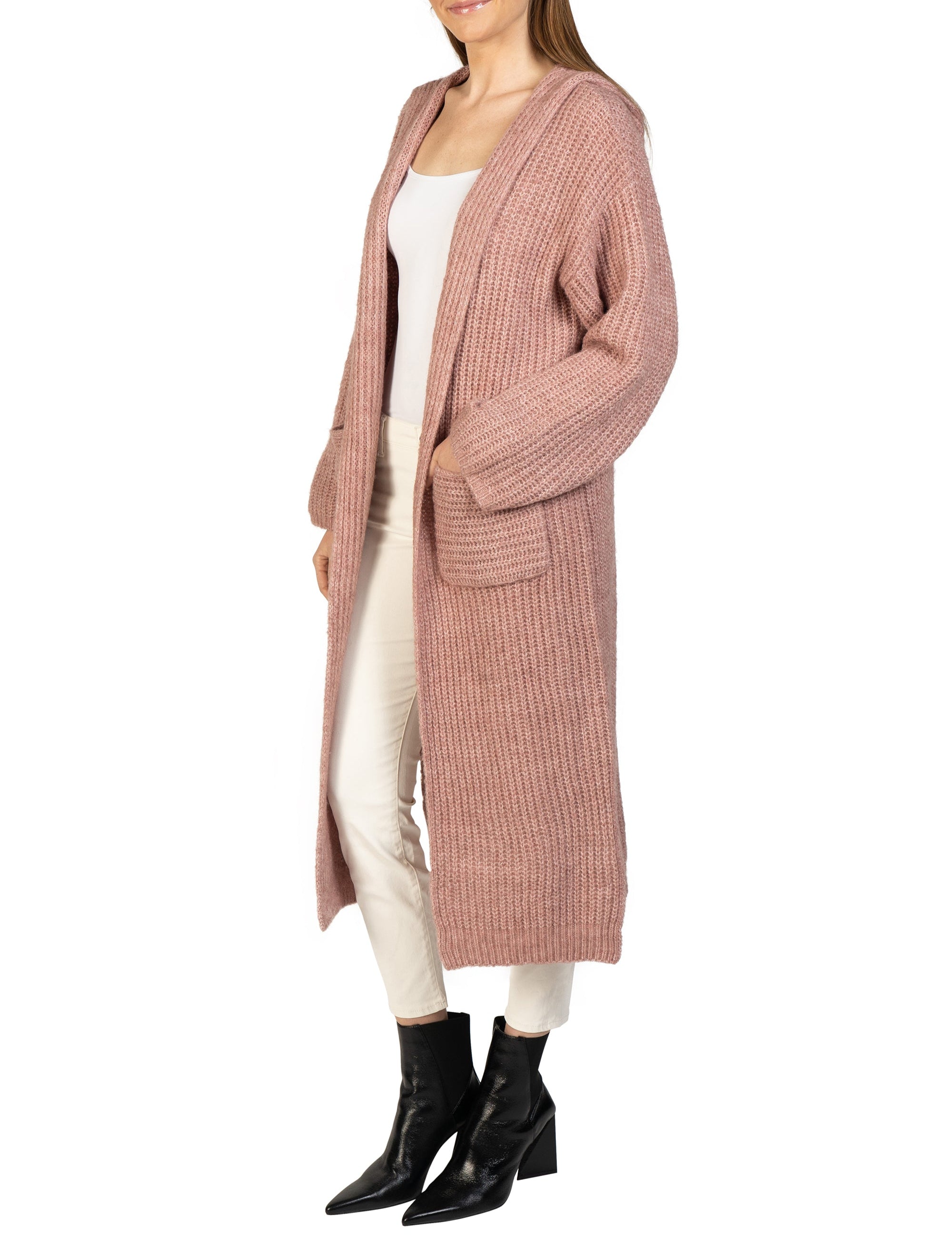 Love Token Women's Long Hooded Cardigan