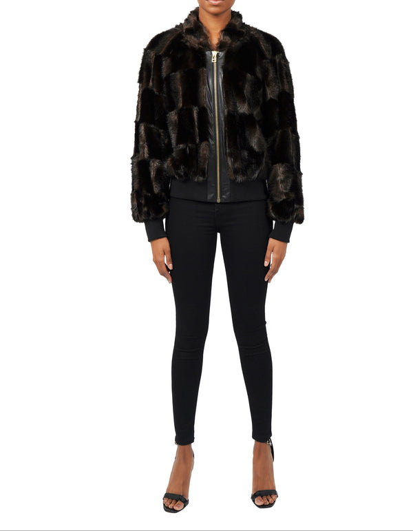 Tina Faux Fur Bomber Jacket
