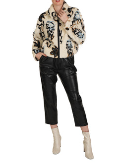 Abstract Pattern Teddy Jacket