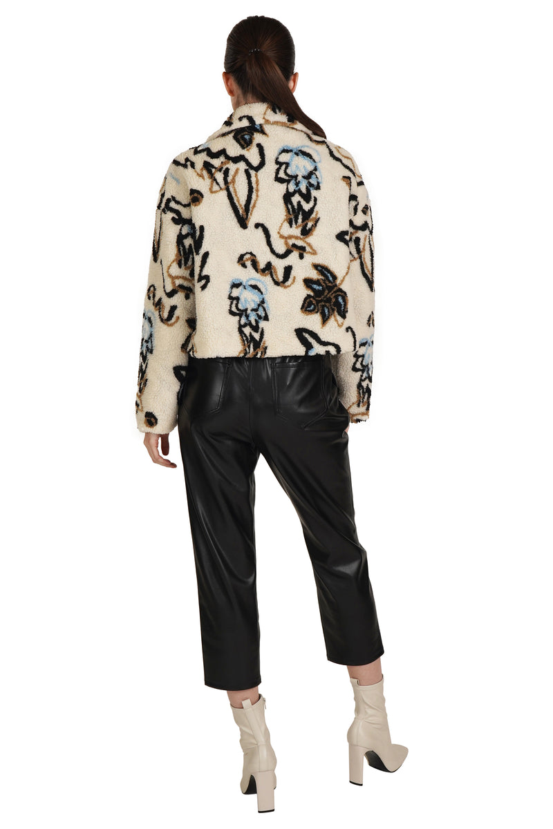 Abstract Pattern Teddy Jacket
